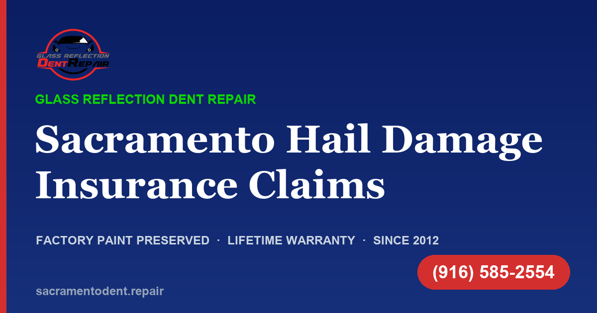 Sacramento Hail Damage Insurance Claim — Step-by-Step for PDR Coverage Sacramento Hail Damage Insurance Claim — Glass Reflection Dent Repair