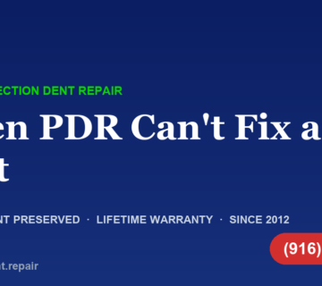 When Paintless Dent Repair Cannot Fix a Dent — Glass Reflection Dent Repair