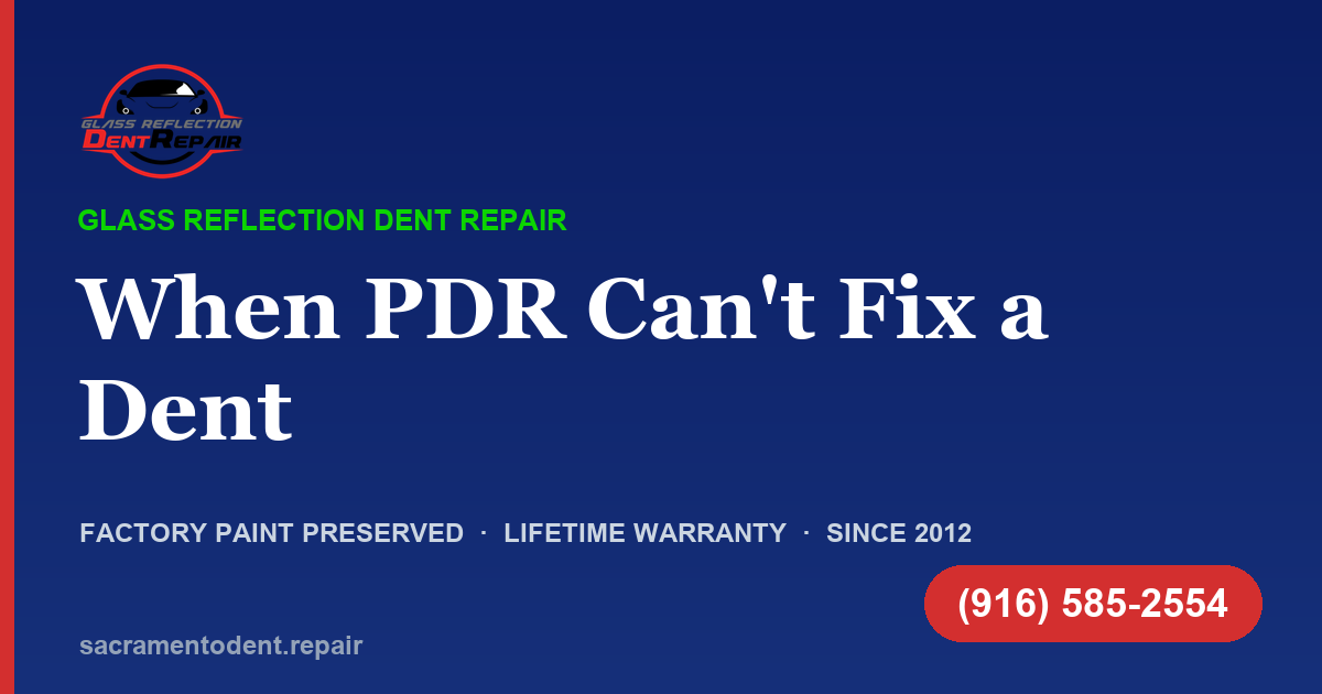 When Paintless Dent Repair Can't Fix It — The Honest Guide to Stretched Metal When Paintless Dent Repair Cannot Fix a Dent — Glass Reflection Dent Repair