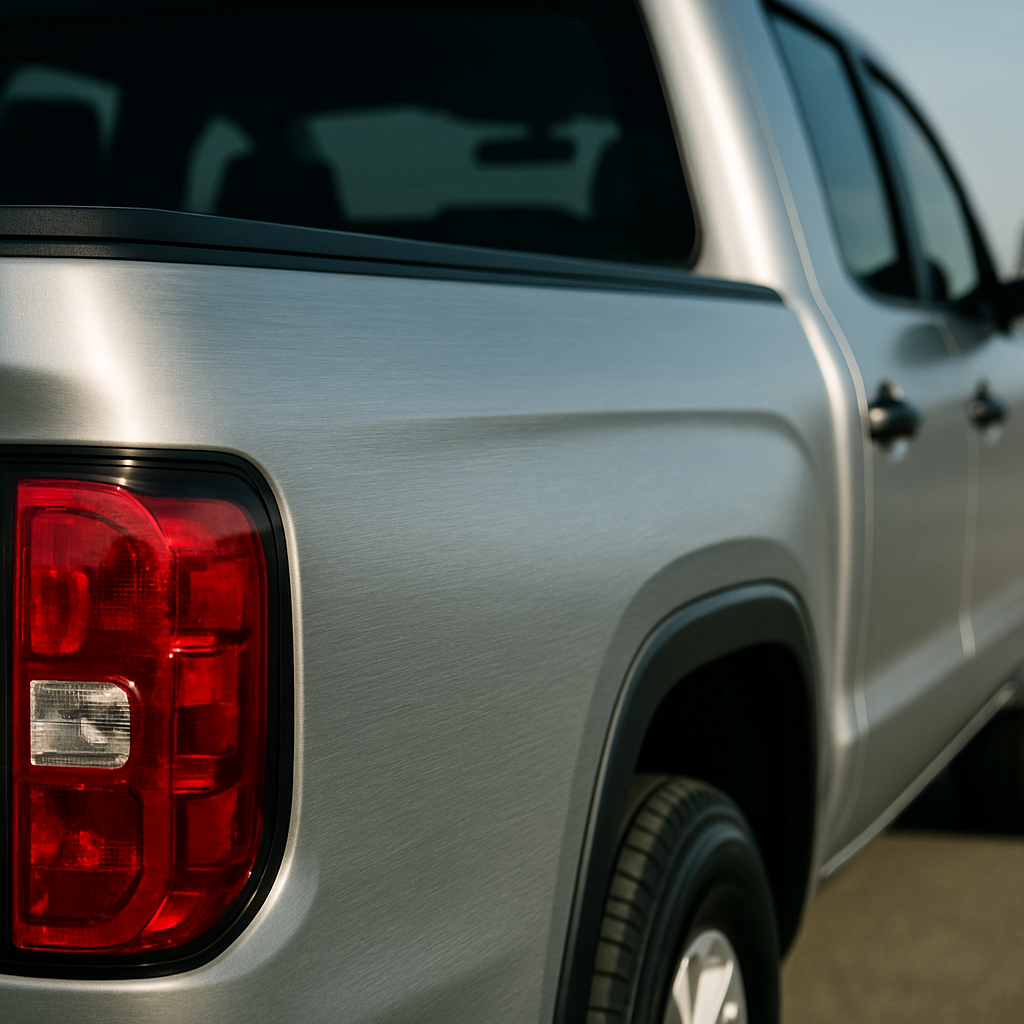 Brushed aluminum body panel of a modern pickup truck - does PDR work on aluminum panels
